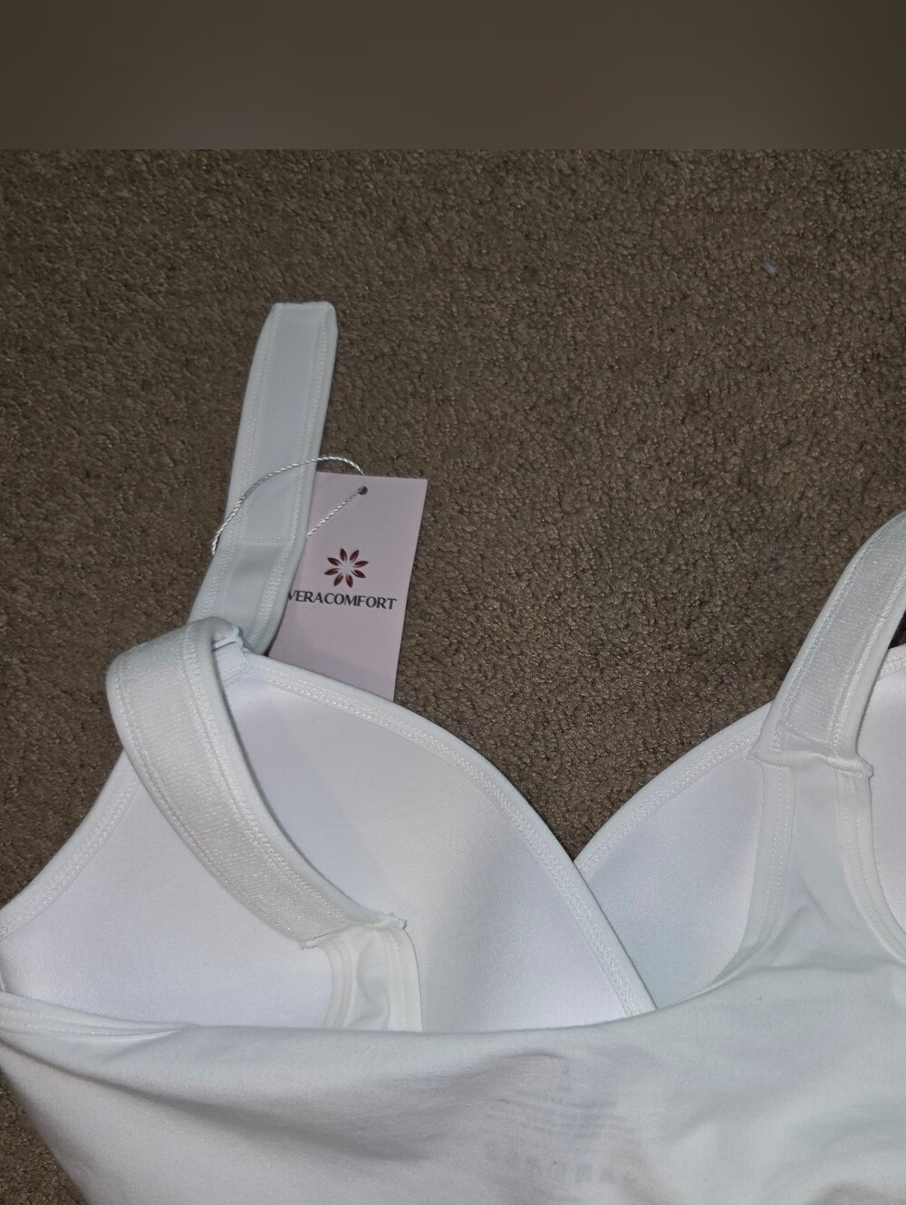 Everyday White Lace-Accent Comfort Bra - Picture 7 of 7